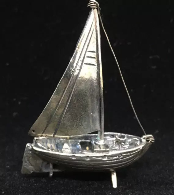 Vintage Miniature Italian .800 Silver Sail Boat