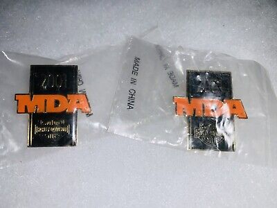 Lot Of 2 2001 MDA Harley Davidson Cycles Lapel Pin (4)
