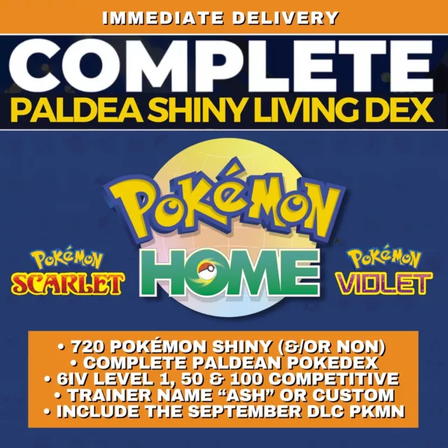 Pokemon Scarlet Violet Gen 9 Living Shiny Dex Pokemon Home -  Finland