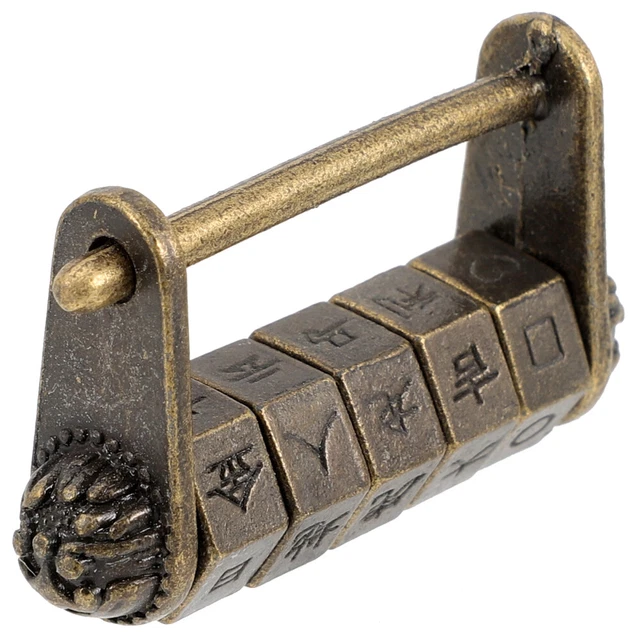 Cryptex 6 Lettres – Boîte à Code Romantique – Mot De Passe ILOVEU – Métal – Cadeau Surprise Pour Bague, Bijoux, Poèmes