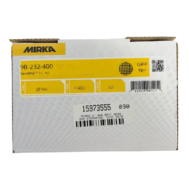 Mirka 9B-232-400 5" 400 Grit Sanding Discs (50 Discs)