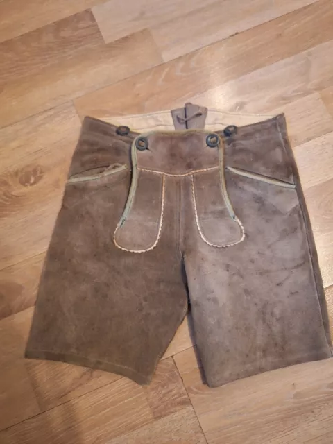 Kinder Trachten Lederhose Gr.110 Echt Leder Braun Fürs Volksfest