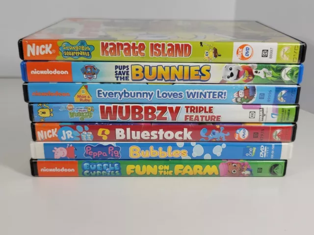 7x Nickelodeon Bundle Lot (DVD) NickJr - Peppa Pig, Blues Clues, Wubbzy, PAW