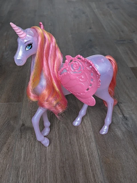 FAIRYTALE PEGASUS UNICORN Barbie Horse Pink Wings Mattel £5.95 ...