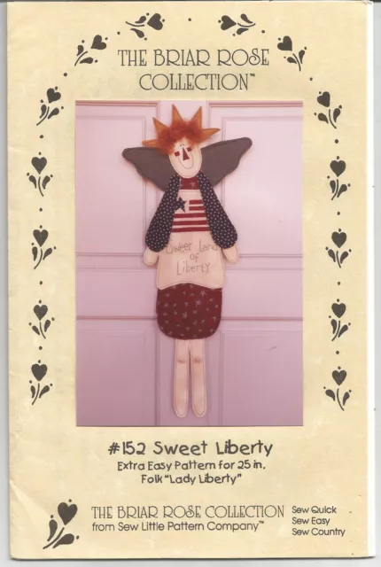 Muñeca folclórica ""Lady Liberty"" Sweet Liberty patrón de escultura suave