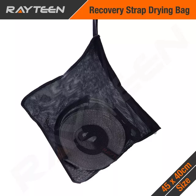 Recovery Strap Drying Bag with Zipper 450 x 400mm Mesh Bag for 4WD Offroad Strap