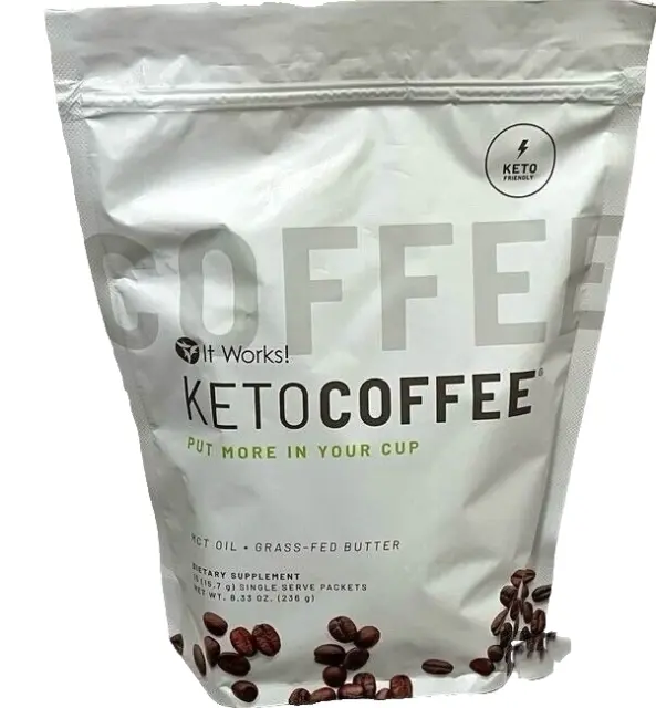 It Works Keto Coffee soporta 15 paquetes bajos en carbohidratos