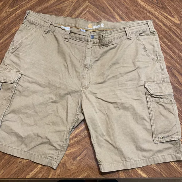 CARHARTT FORCE 101168-257 Relaxed Fit Cargo Shorts Size 46 Ripstop ...
