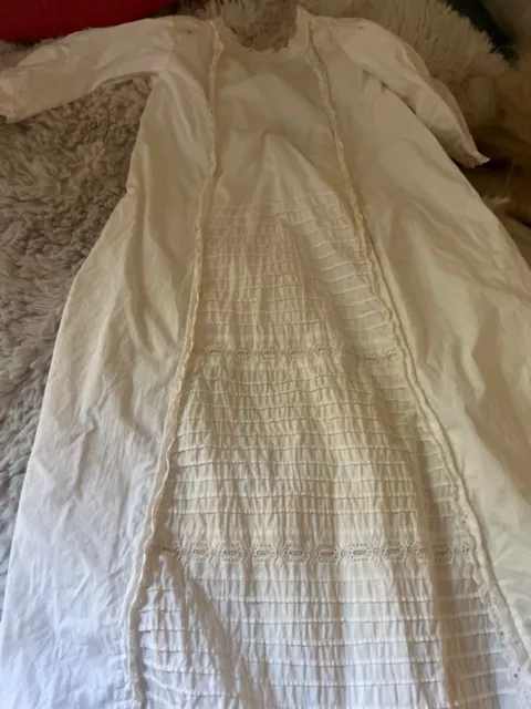 Antique Christening Gown Victorian/Edwardian Baby/Doll Dress Long