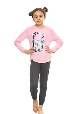 Girls Peppa Pig Cotton Character Pyjamas Nightwear Kids PJs Set Age Years 2-8