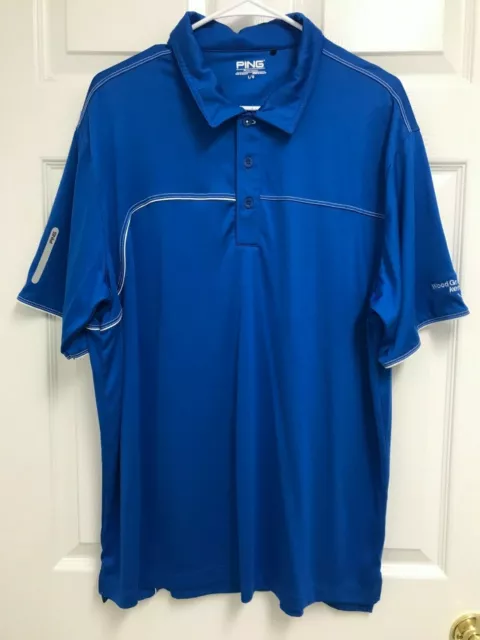 WOOD GROUP KENNY Ryder Cup 2013 Men Blue Short Sleeve Golf Polo Shirt L Ping