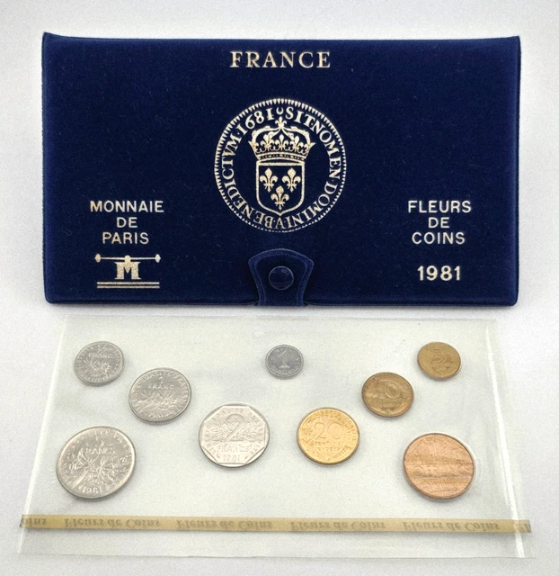 Coffret Monnaie De Paris 1981 - Tranche B 'Fleurs De Coins' - Lot/coffret
