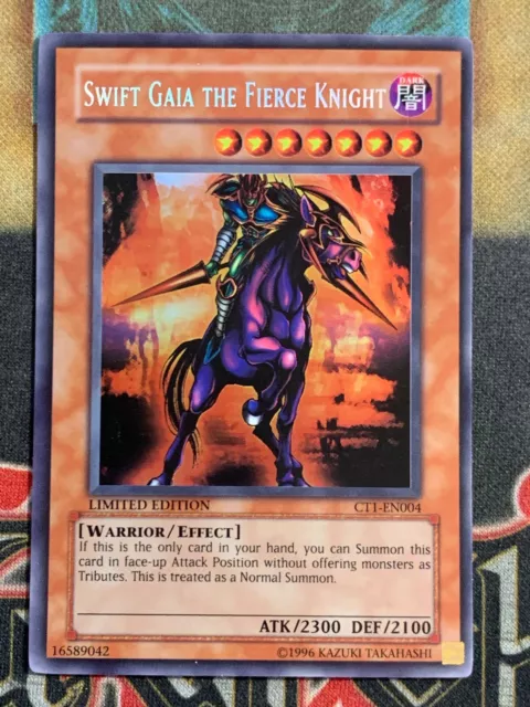 Yugioh Swift Gaia The Fierce Knight CT1-EN004 Secret / Ultra Rare Foil Misprint