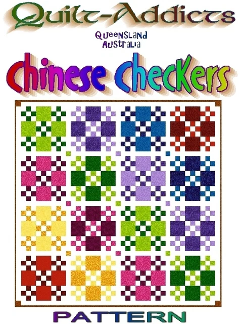 &CHINESE CHECKERS& PATCHWORK Quilt Pattern - PDF pattern EUR 4,85 ...