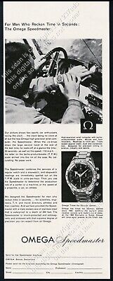 1958 Omega Speedmaster watch photo very early vintage print ad
