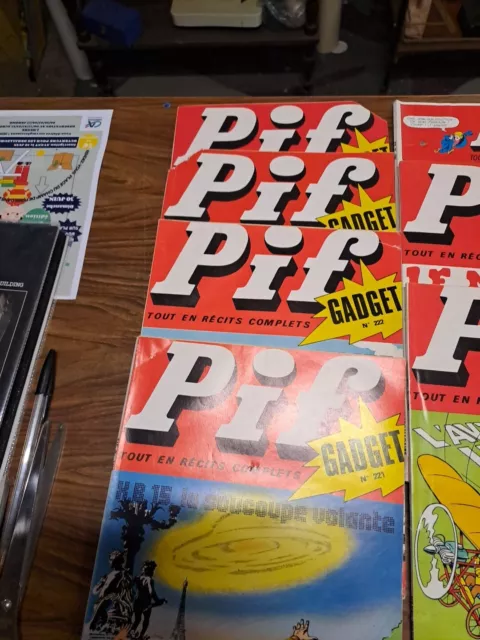 LOT DE 10 MAGAZINES PIF GADGET Vintage 2