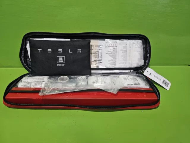 Genuine Tesla Emergency Breakdown Safety First Aid Kit  WARNING TRIANGLE