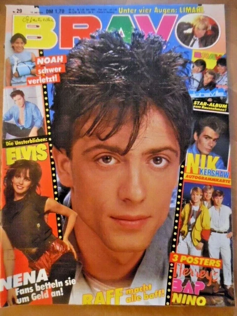 BRAVO 29-1984 RAFF Alphaville Kershaw BAP Nino Nena Elvis Ärzte Limahl C. Lauper