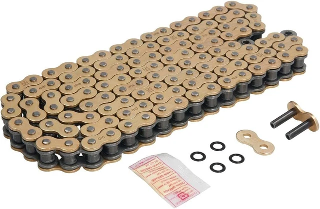 Catena Trasmissione DID X-ring Oro-nera 530VX3/122 con chiusura a Rivetto
