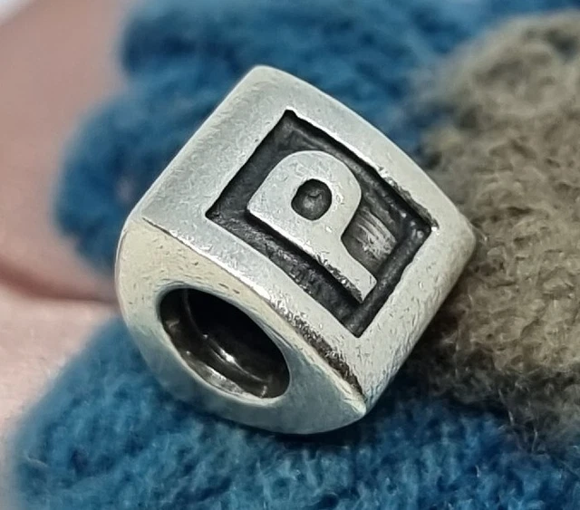 Genuine Pandora Sterling Silver Letter P Charm  925 ALE 💕