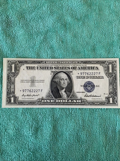 ***Star Note**1935-F $1 Silver Certificate Banknote~Very Fine