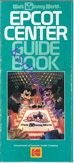 1986 EPCOT Guide Book Map Walt Disney World WDW Brochure