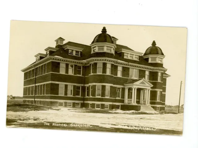 The Hospital Saskatoon Saskatchewan Vintage RPPC Real Photo Postcard