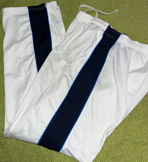 Men’s Track Pants Champion Active Joggers Athletic Running , White /navy , Large