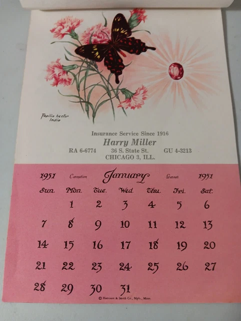 1940-59, Calendars, Paper, Collectibles - PicClick
