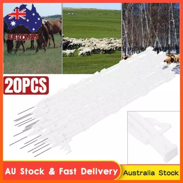 20pc Electric Fence Pigtail Posts Graze Farming Post Tape Fencing Steel AU Stock