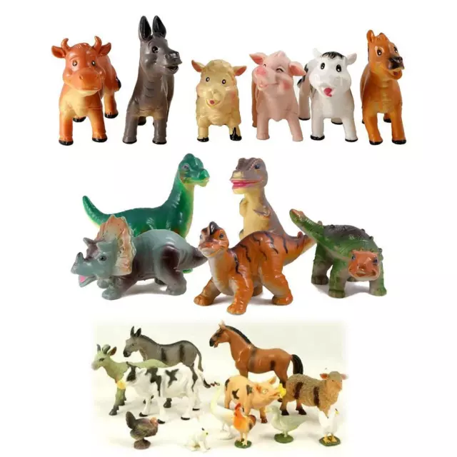 Soft Touch Tierspielzeug Set realistisches Tier Kunststoff Figur Lernspielzeug