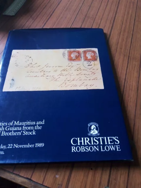 F CHRISTIE'S RObsON LOWE STAMP AUCTION MAURITIUS & GUIANA ZURICH 1989