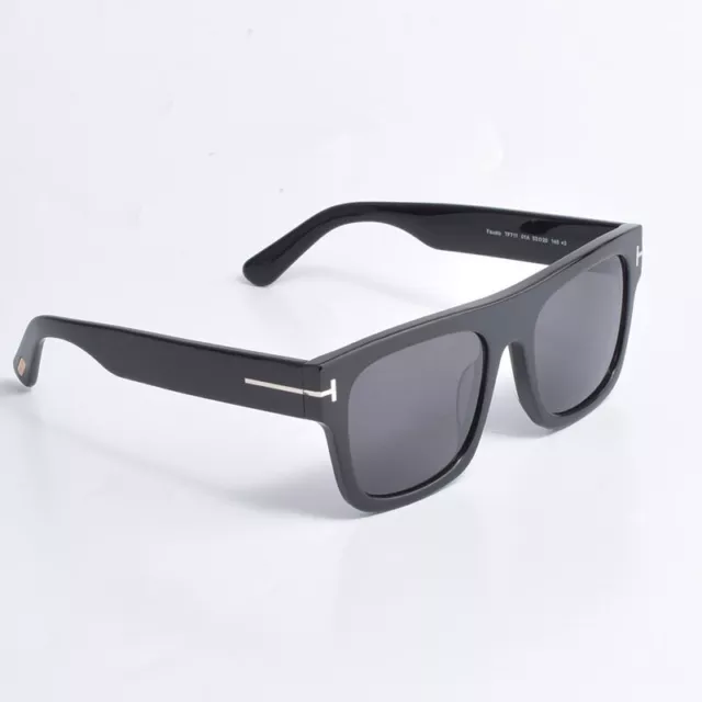 *Tom *Ford *Fausto *TF711 01A Sunglasses Men's Black/Black Lenses Square 53mm
