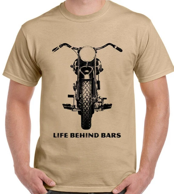 Biker T-Shirt Uomo Moto Divertente Moto Indiano Triumph Chopper Cafe Racer
