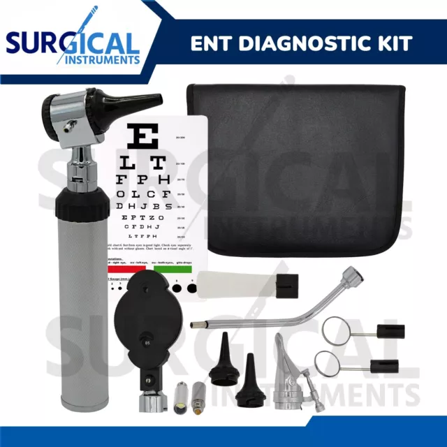 Diagnostic Set ENT Medical Surgical Instrument Otoscope Stainless German Grade