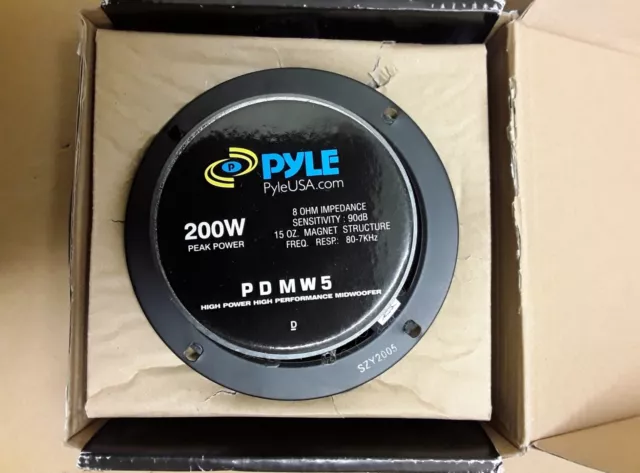 PyleUSA - 5" - 200W - Peak Power High Performance Mid Woofer - PDMW5