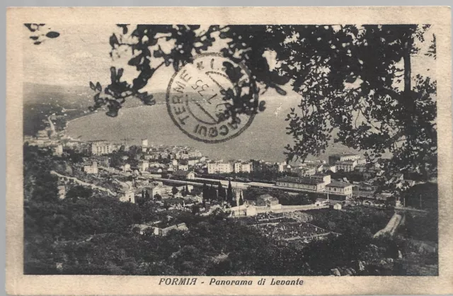 Formia - Panorama di Levante -  Cartolina viaggiata 1935 Latina (Littoria)