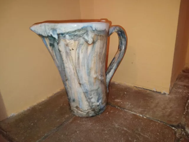 Brocca da vino in ceramica DESIGN ANNI '70 con decorazione moderna