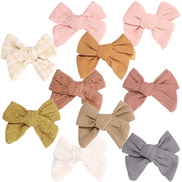 10 Pcs Small Hair Bows Hairpin Kids Hair Accessories Girls Flower Girl