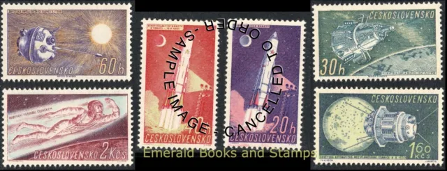 EBS Czechoslovakia 1961 - Space Research - Michel 1252-1257 - CTO