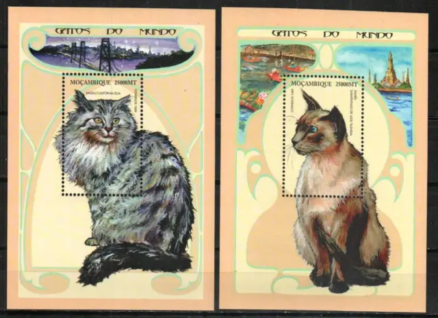 Mozambique Stamp 1347-1348  - Cats