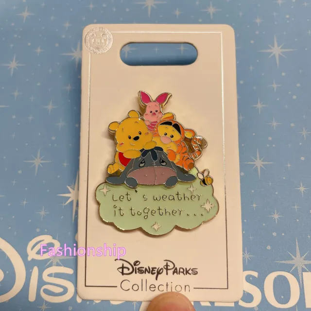 Disney Pin winnie the pooh piglet tigger eeyore together Shanghai Disneyland