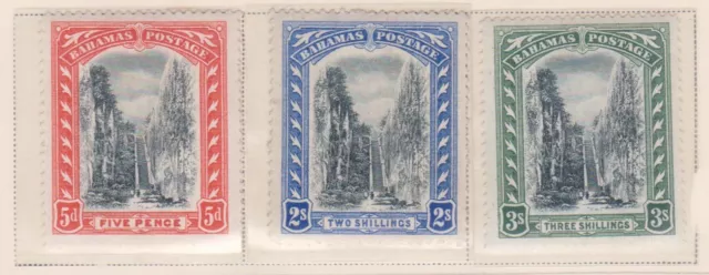 (F193-50) 1903 Bahamas set of 3stamps 5d, 2/- &3/- Queens Staircase MH (AY)