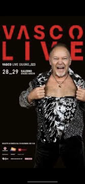 Vasco Rossi Arechi Salerno Prato Gold 2 Biglietti 28/5