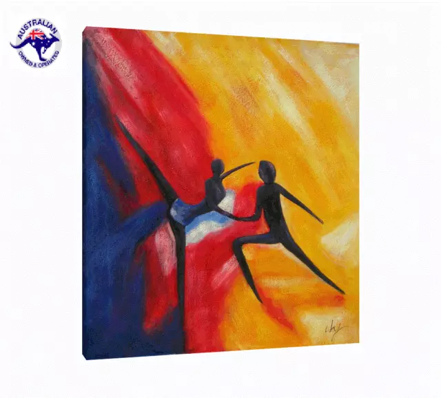 Modern Dancers Prestige Art Oil Painting Handmade On Canvas- Wooden Frame