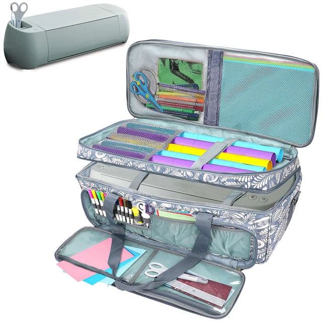 Estuche de transporte para máquina troquelada Cricut, transporte de doble capa resistente al agua