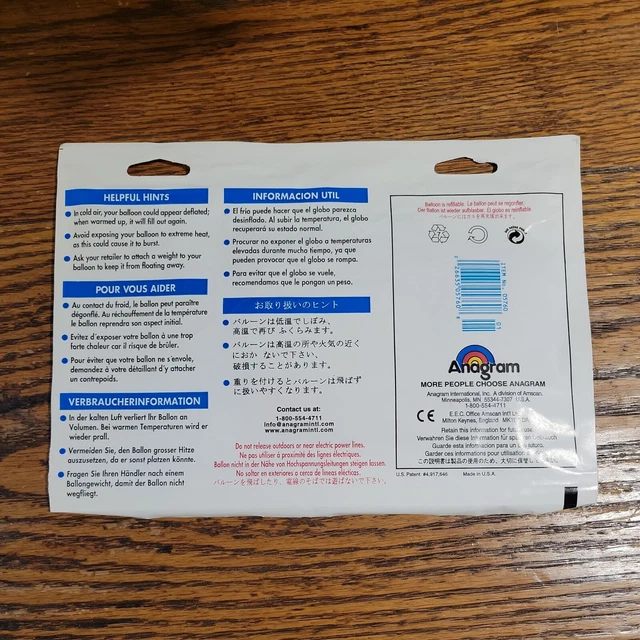 VINTAGE ANAGRAM LOONEY Tunes Tweety Bird Balloon 18x30" Mylar Party £12