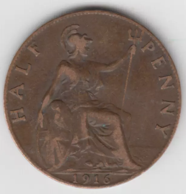 Halfpenny 1916 very little wear condition as shown