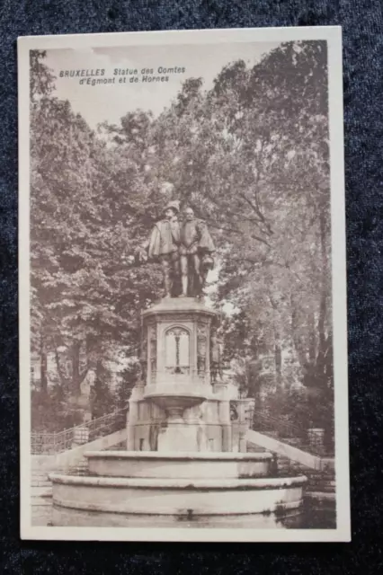 Postkarte Ansichtskarte Lithografie Belgien Brüssel Statue des Comtes (M)