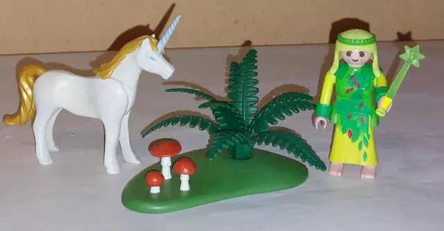 Playmobil Figur Waldfee - Einhorn - Farn Mit Pilzen !!!!!